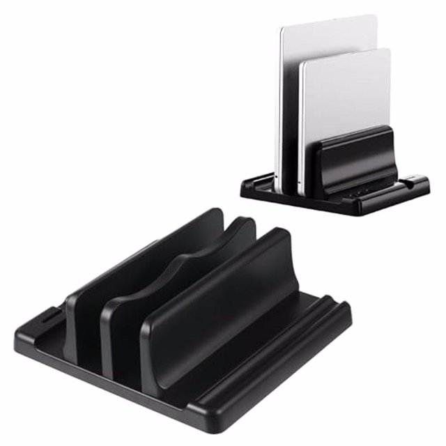 Methold Soporte ergonómico para computadora portátil estable y duradero para mayor comodidad Soporte vertical para computadora portátil Teléfono y Comunicación negro