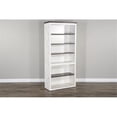 thumbnail image 3 of Sunny Designs European Cottage 75.5" Farmhouse Wood Bookcase in Dark Brown/White, 3 of 7