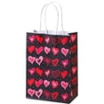 thumbnail image 1 of Valentin'S Day Bags with Handle Heart Bags Wrap for Valentin'S Day Wedding Birthday Paper Bag Gift Wrapping Paperwrapping Sheet Roll Paper Decorative Paper Kraft Paper Patterned Paper Adhesive Paper, 1 of 4