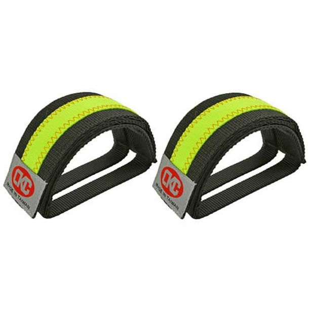 Double Nulon Black Yellow/Straps. Bike pedal strap, bicycle pedal strap