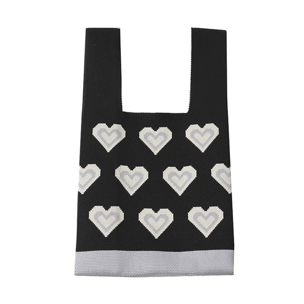 Bolsos De Mano Bolso de viaje de muñeca de punto informal simple portátil hecho a mano para vacaciones de fin de semana