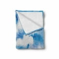 thumbnail image 2 of Fantasy Soft Flannel Fleece Throw Blanket, Cloudy Sky View in Soft Pastel Tones Watercolor Blurry Hazy Serene Picture, Cozy Plush for Indoor and Outdoor Use, 50" x 60", Sky Blue White, by Ambesonne, 2 of 6