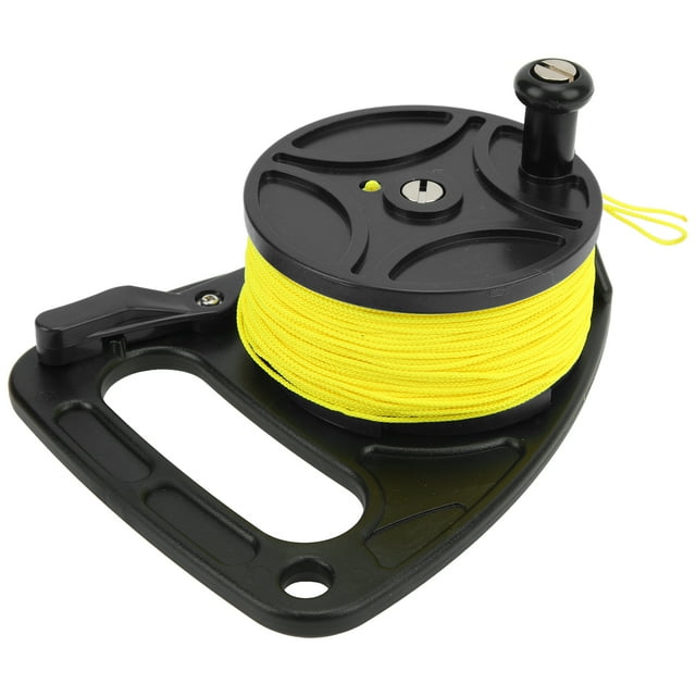 Diving Reel, Spool Finger Reel High Visibility For Snorkeling Black