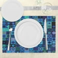 thumbnail image 3 of Ambesonne Blue Place Mats Set of 4, Play Cards Theme Design, Standard Size, Fern Green Purple, 3 of 6