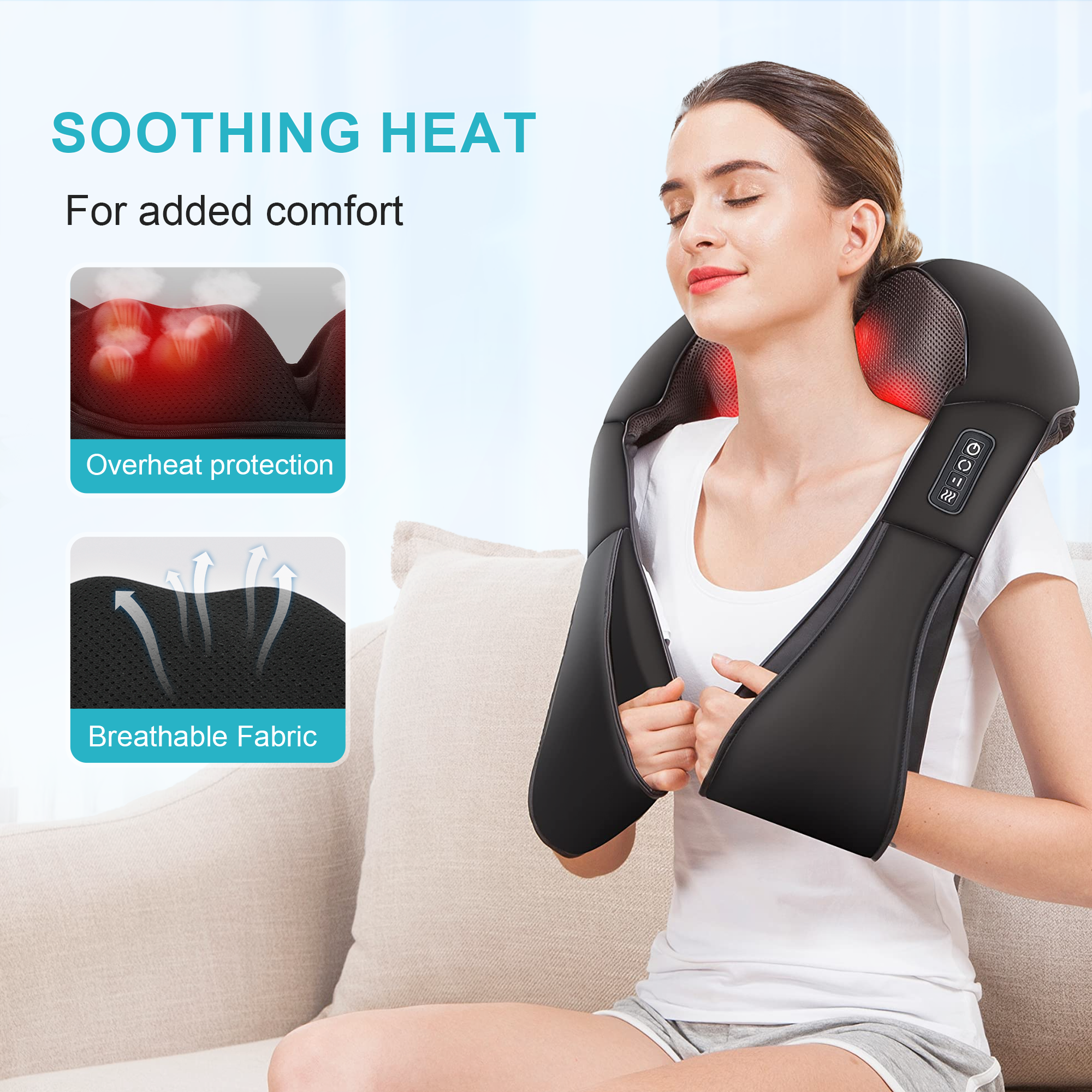 Alljoy Shiatsu Shoulder Neck Massager with Heat photo 6