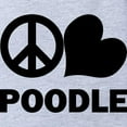 thumbnail image 2 of CafePress - FIN Peace Love Poodle - Cute Infant Baby Football Bodysuit, 2 of 3