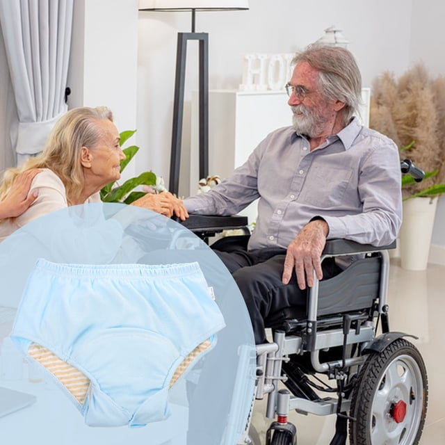 BESTYASH Durable Washable Cotton Adult Diapers for Incontinence with Comfortable Fit