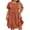 Brown, variant on Qiopertar Plus Size Casual Dress for Women Solid Color Round Neck Short Sleeve A-Line Dress Spring Summer Vacation Party Comfy Relaxed Fashion, Beige XXL