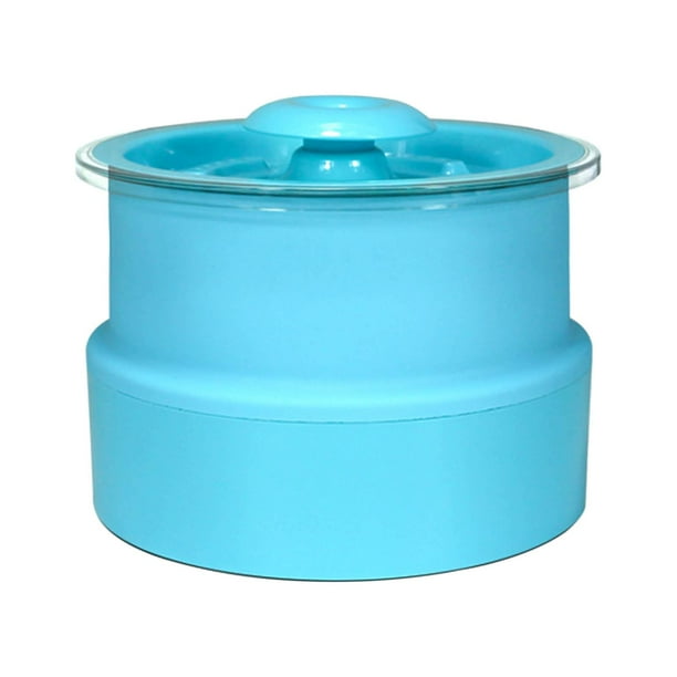Fuente de agua automática para gatos con luz LED, 1,8 l, eléctrica, para cachorros, gatitos y perros, con USB Azul