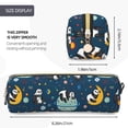 thumbnail image 3 of Disketp Space Sleeping Panda Estuche de Lápices de Cuero con Cierre, Estuche Compacto para Papelería, Bolígrafos y Accesorios Pequeños, 3 of 7
