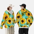 thumbnail image 6 of Daiia Sunflowers With Green Leaves UPF 50+ Sun Protection Hoodie Jacket Lightweight Long Sleeve Sun Shirt for Women Men with Pocket Hiking Outdoor-XX-Large, 6 of 9