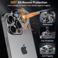thumbnail image 2 of 3 Pack Screen Protector for iPhone 13 Pro with 3 Pack Camera Lens Tempered Glass Protector, 6.1 Inch HD Clear Glass Film 9H Hardness Full Coverage, Scratch Resistent, No Air Bubbles, 2 of 6