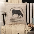 thumbnail image 2 of VHC Brands Farmhouse Pillows & Throws - Sawyer Mill Tan Cow 18" x 18" Pillow, 18x18, Charcoal Grey, 2 of 6