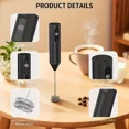 thumbnail image 3 of Electric Coffee Milk Foaming Mixer Coffee Creamer Whisk Handheld Egg Beater Froth Mixer with Shell Portable Kitchen Home Tools, 3 of 8