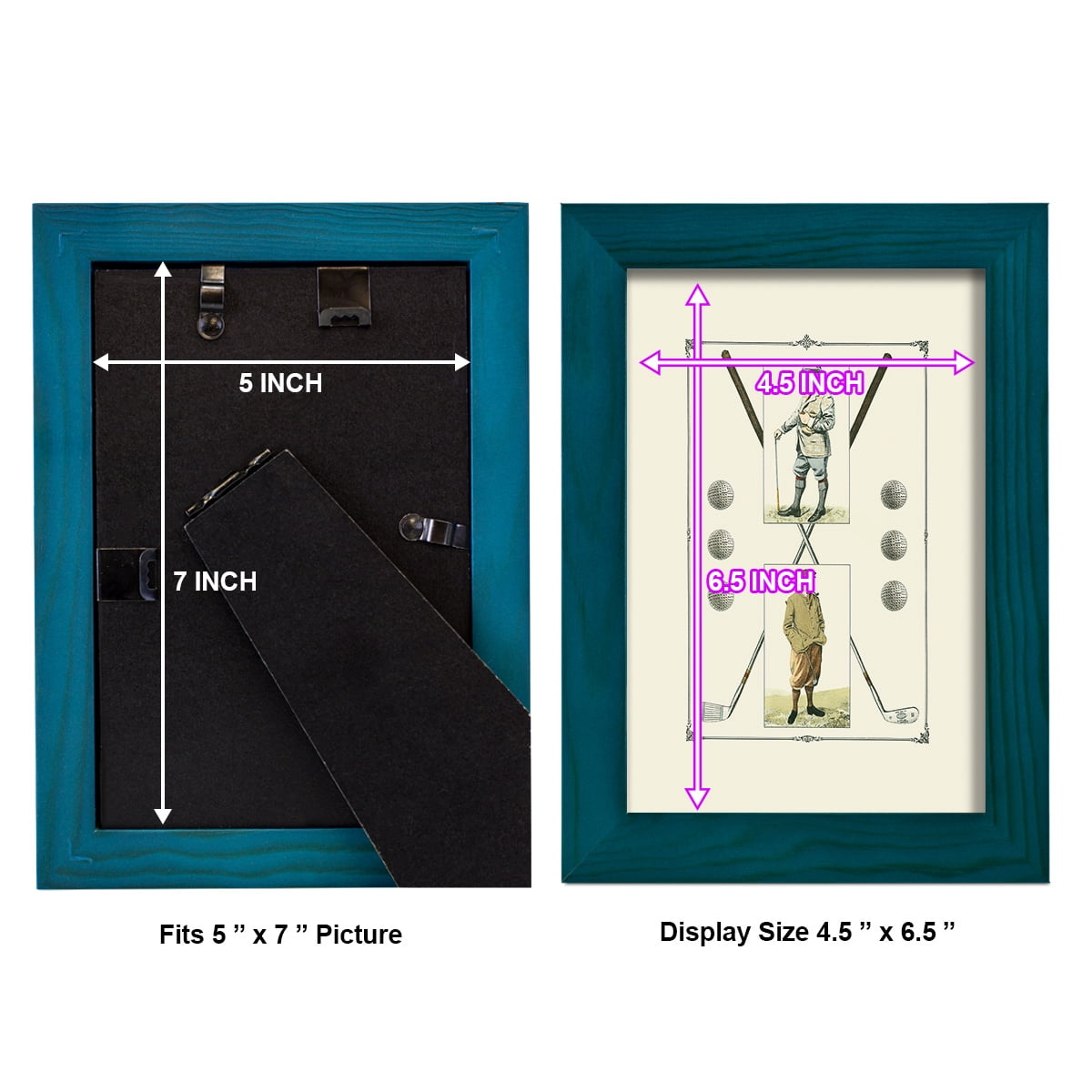 Golfers: John Henry & R. Maxwell -Framed Print w/glass-Ocean Blue