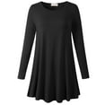 thumbnail image 6 of LARACE Plus Size Tunic Tops Long Sleeve Shirts for Women Swing Flowy Loose Fit Clothes for Leggings Black 2X, 6 of 6