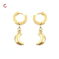 thumbnail image 2 of Fiudx Pendientes de Acero Inoxidable para Mujer, Pendientes Colgantes Dorados, Joyería, 2 of 5