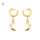 thumbnail image 2 of Pendientes para mujer, regalos para mujer, pendientes de acero inoxidable para mujer, pendientes colgantes dorados, pendientes de joyería, 2 of 5