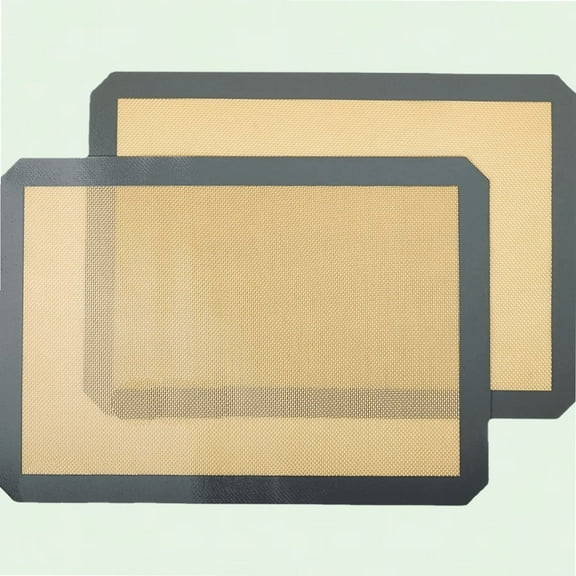 15.7" x 11.8" Non-Stick Silicone Baking Mat - 2 Pack, Heat Resistant, Food Safe Oven Liner