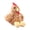 Brown, variant on Rooster Cute Keychain – Soft Stuffed Plush Toy Keyring for Kids' Backpack, Purse, 4-Inch Handmade Chicken Pendant