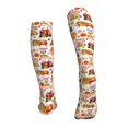 thumbnail image 2 of Bixox Fall Farm Pumpkin Print Compression Socks,Compression Socks Women & Men Circulation for Medical,Running,Athletic, 2 of 7