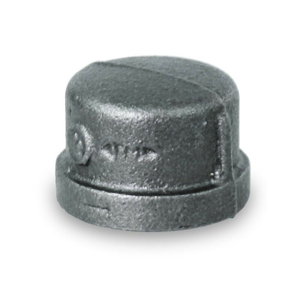 BMCP0400 4" BLACK MALLEABLE IRON PIPE CAP FOR 150 LB W/FEMALE THREAD 