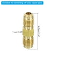 thumbnail image 2 of Conector de tubo de compresión de latón Uxcell, conectores de unión de extensión de tubería para fontanería 1/4" macho x 1.4 pulgadas, 2 of 6