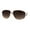 Gold Brown +1.00, variant on Mens Classic Narrow Rectangle Airforce Officer Style Bifocal Lens Sunglasses Gold Brown +1.25