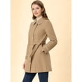 thumbnail image 4 of INSPIRE CHIC Manteau Long Élégant d'Hiver pour Femmes Col à Revers Contrasté, 4 of 6