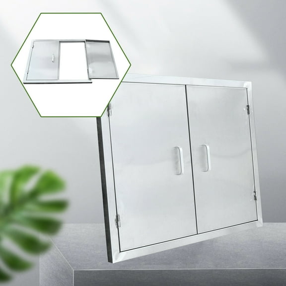 28" x 24" BBQ Double Door Outdoor Kitchen Stainless Steel Access BBQ Island USA