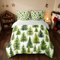 thumbnail image 3 of Manfei Christmas Tree Twin Bedding 7pcs Pine Bedding Comforter Set, Navy Silver, Gray Reversible, 3 of 6