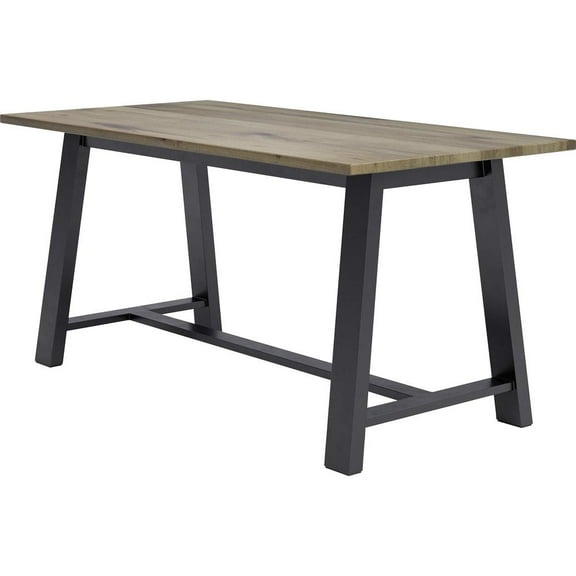 KFI Studios Urban Loft 7' x 3' Dining Table, Solid Wood Natural Top