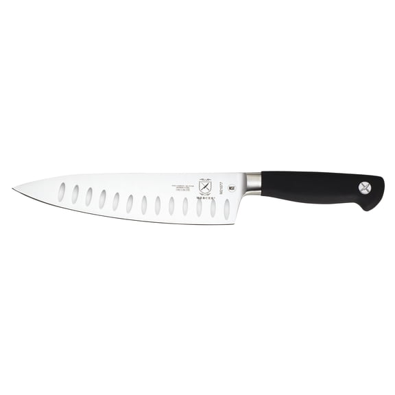 Mercer Culinary 8" Chef's - Granton Edge, Short Bolster