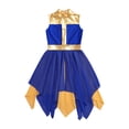 thumbnail image 3 of Sxiwei Kids Girls Asymmetrical Praise Dance Dress Tunic Lyrical Liturgical Worship Celebration Royal Blue 8, 3 of 7