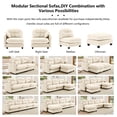 thumbnail image 6 of HUTWIFE Cloud Couches for Living Room, Modular Sectional Sofa, 140" U-Shape 4-Seater Modular Couch, Oversized Sectional Couch with Deep Seat, 6 of 8