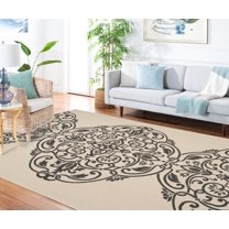 Safavieh Martha Stewart Topiary Signet Medallion Indoor/Outdoor Area Rug, Silhouette, 8' x 11'2"