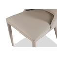 thumbnail image 5 of LonKwa Set of 2 Contemporary Brown Leatherette Dining Chairs, Fully Upholstered Side Chairs with Arch Top-Stitching, Modern Dining Room Furniture Seating, 5 of 8