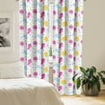 thumbnail image 2 of Flower Curtains 2 Panels Set, Cartoon Design Abstract Roses and Buds Pattern, Window Drapes for Living Room Bedroom, 56"W X 84"L, Coconut Multicolor, by Ambesonne, 2 of 5