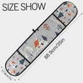 thumbnail image 3 of Yayeee Double Oven Mitt Kitchen Heat Resistant Baking 35" x7" Quilted Glove, Gray Cartoon Houses, 3 of 6