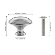 Rzvnmko 25pcs Kitchen Cabinet Knobs Pulls,Brushed Nickel Cabinet Knobs,Drawer Dresser Handles Cupboard Door Heavy Knobs,Kitchen Cabinet Hardware with Screws for Bathroom Drawer,Silver