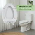 thumbnail image 6 of FBJ Oval Plastic Toilet Seat Soft Close in White, No Slam & Easy to Clean, 6 of 15