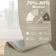thumbnail image 5 of DriftAway Double Layer Linen Blackout Tie Up Curtains Thermal Insulated Fully Lined Balloon Roman Shade Bathroom Window Adjustable Rod Pocket for Small Window 39 Inch by 55 Inch Light Khaki Linen, 5 of 5