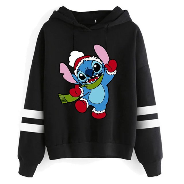 Sudadera con capucha de dibujos animados de Disney para mujer, sudadera divertida Y2k de Lilo Stitch, Sudadera con capucha de Manga de Anime, ropa femenina