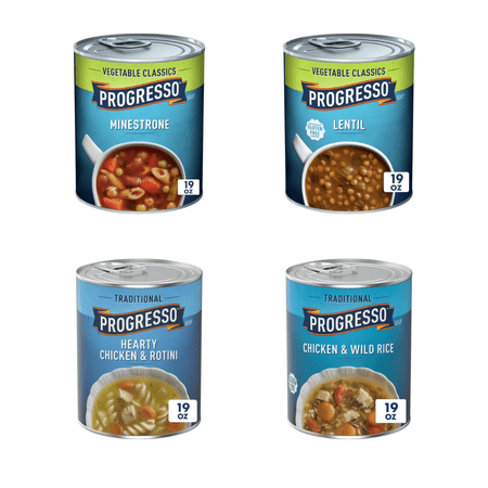 Progresso Hearty 8-Variety Soup Selection – A Full Range of Classic, Delicious Soups in One Pack
