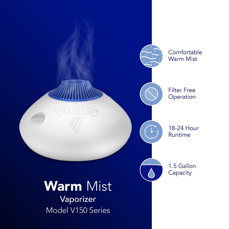 Vicks Warm Steam Vaporizer with Nightlight (Pack of 3) - Walmart.com