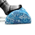 thumbnail image 5 of Blue Paisley Foot Rest, Rhythmic Buta Elements with Floral Ornaments Illustration Print, Non-Slip Backing Adjustable Ergonomic Memory Foam Leg Support for Office, Cobalt Blue Azure Blue, by Ambesonne, 5 of 5