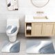 thumbnail image 1 of ABPHQTO Gris Suave Abstracto Puro Concepto Estilo Arte Urbano Moderno Elegante Juego de alfombras de baño de 3 piezas Alfombra de baño Alfombra de contorno y tapa de inodoro ABPHQTO Cont-CHAPPLE-35787, 1 of 2