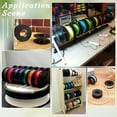 thumbnail image 4 of 1set 10pcs ABS Plastic Empty Spools for Wire Thread Bobbins Black 6.9x3.4cm, 4 of 4