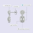 thumbnail image 2 of Diamond Double Halo Earring| 10 Ct IGI Certified Emerald Shape Lab Grown Diamond Dangle | 14K White Gold | Sasha Double Halo Lab Diamond Earring| FG-VS1-VS2 Quality | Friendly Diamonds, 2 of 5