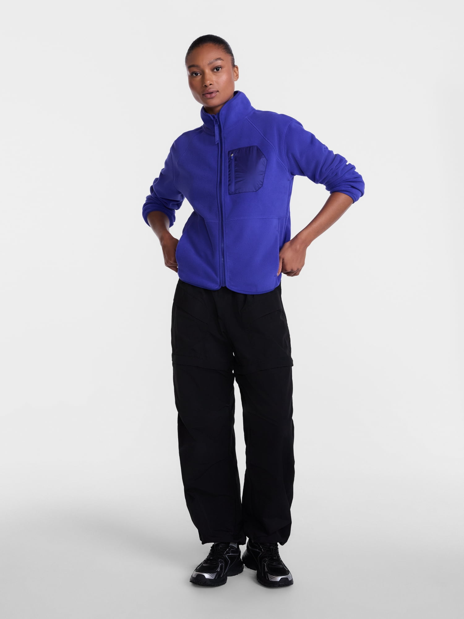 Ozark Trail Women's and Women's Plus Fleece Zip Up Jacket, Sizes XS-3X